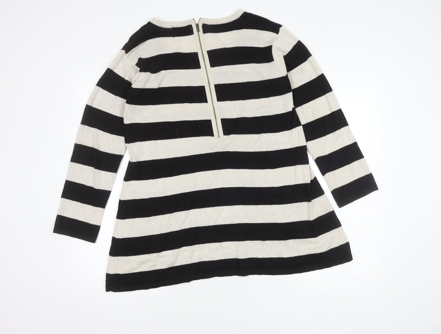 Masai Women's Black Stripe Tunic Jumper, Size S