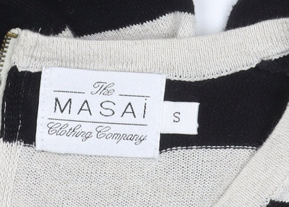 Masai Women's Black Stripe Tunic Jumper, Size S