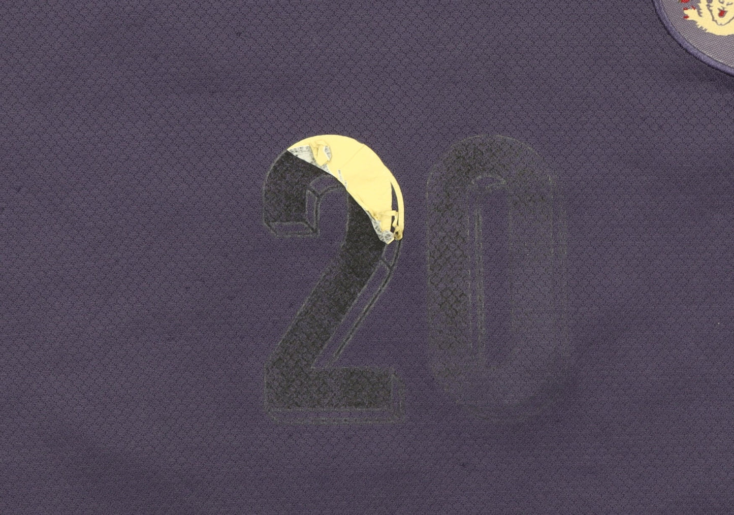 England Adult Purple Football Shirt Foden 20 Short Sleeves