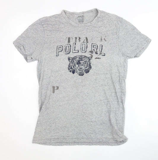 Polo Ralph Lauren Men's Grey Animal Graphic T-Shirt S