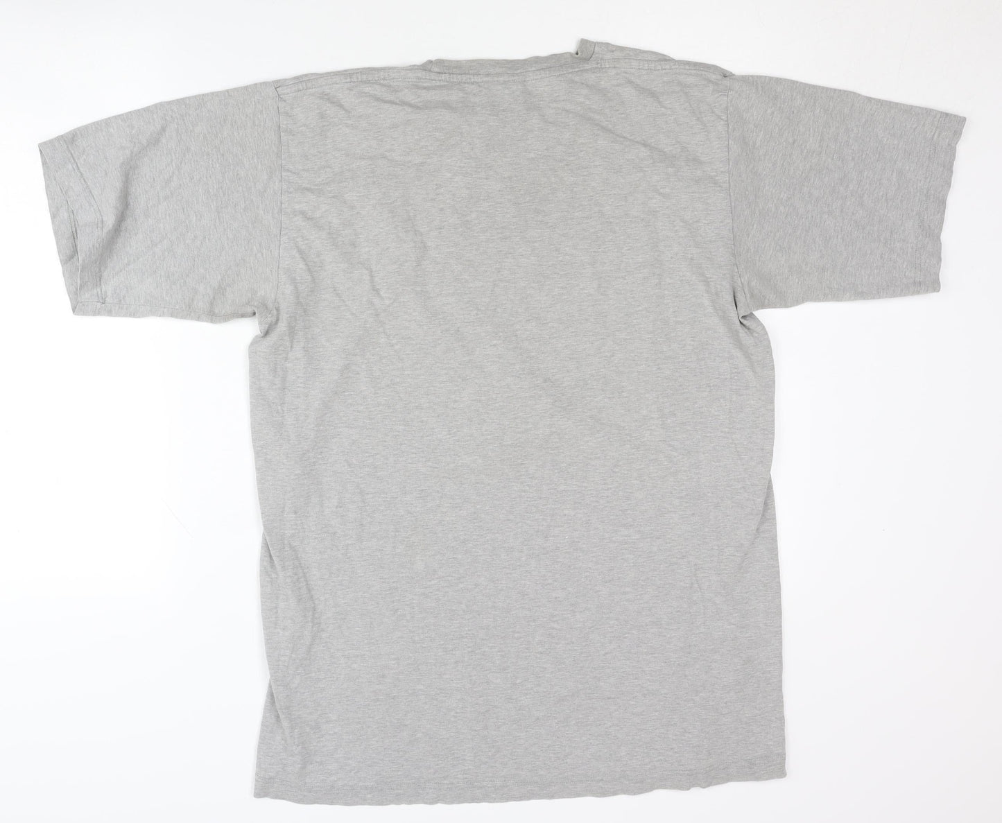 Nike Men's Grey L T-Shirt Crew Neck Cotton