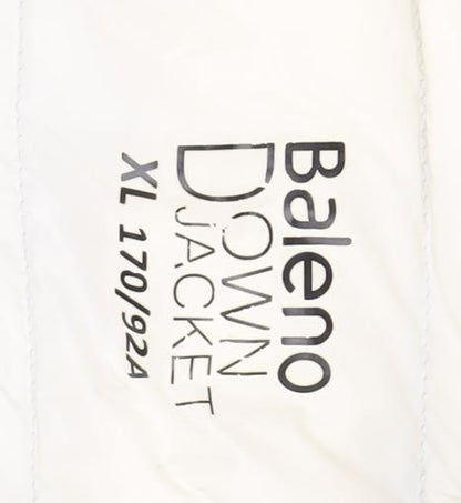 Baleno Women's White Puffer Jacket Size 14 Winter Hooded