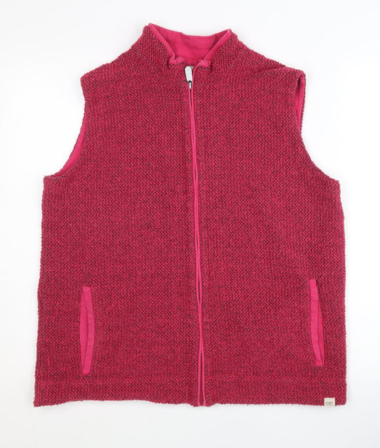 Cotton Traders Women's Pink Wool Waistcoat Size L