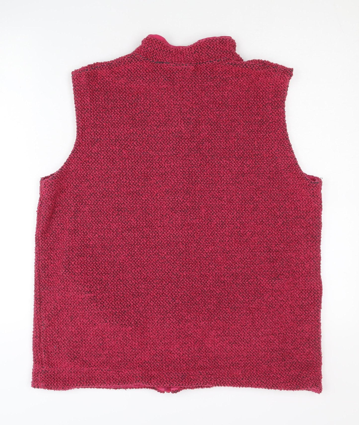 Cotton Traders Women's Pink Wool Waistcoat Size L