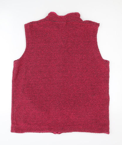 Cotton Traders Women's Pink Wool Waistcoat Size L
