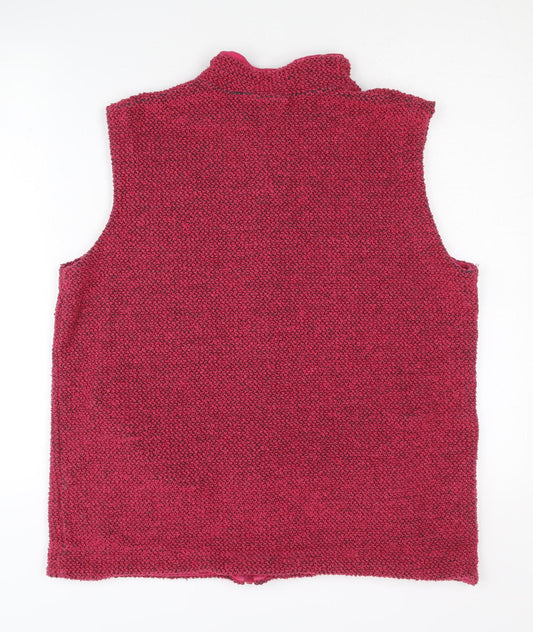 Cotton Traders Women's Pink Wool Waistcoat Size L