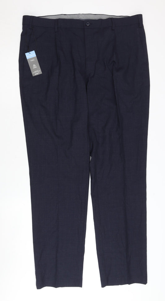 Marks and Spencer Men's Blue Dress Pants - Size 40