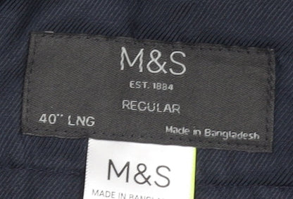 Marks and Spencer Men's Blue Dress Pants - Size 40