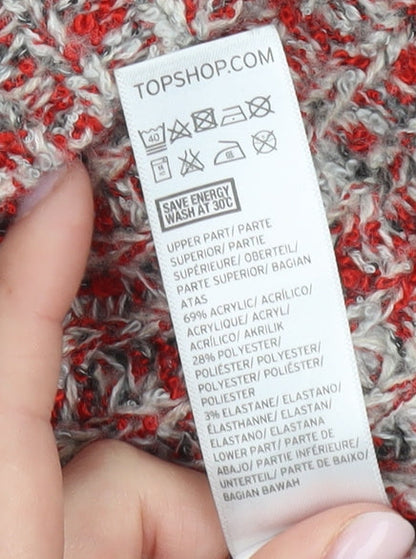 Womens UK Size 8 Topshop Multicoloured Pullover Jumper