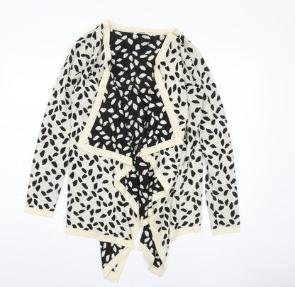 Liz Claiborne Women's Black & Ivory Open Front Cardigan Size S