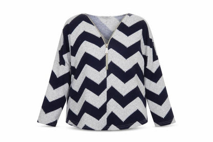 Womens UK Size L Bonmarché Blue Full Zip Jumper