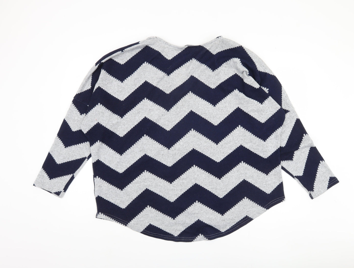 Womens UK Size L Bonmarché Blue Full Zip Jumper