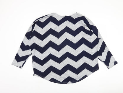 Womens UK Size L Bonmarché Blue Full Zip Jumper
