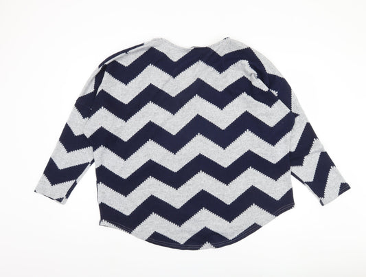 Womens UK Size L Bonmarché Blue Full Zip Jumper