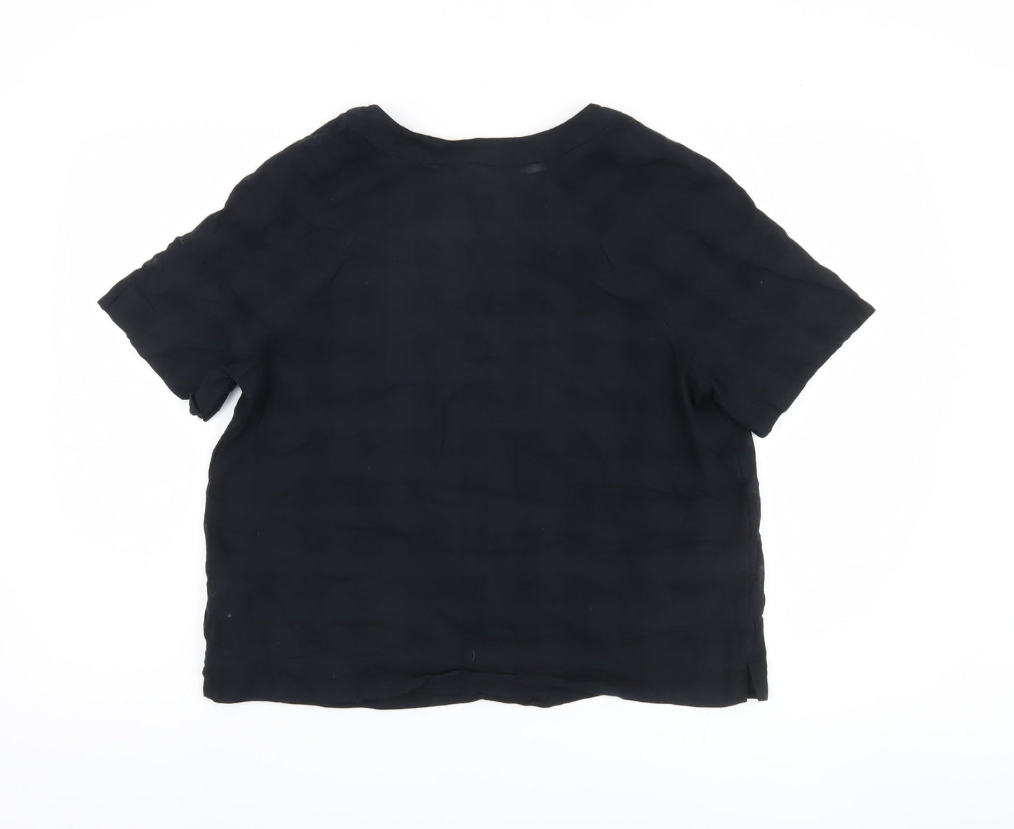 Womens UK Size 10 Marks and Spencer Black  Button-Up