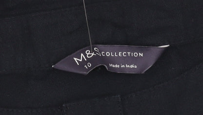 Womens UK Size 10 Marks and Spencer Black  Button-Up