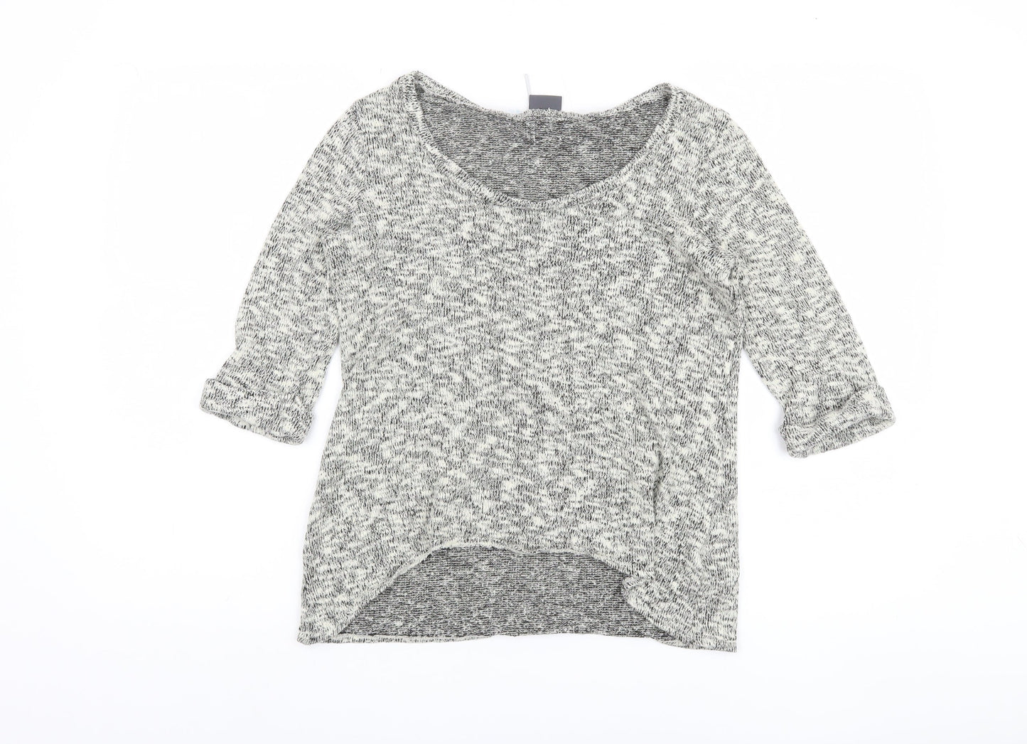 Womens UK Size S Sparkle & Fade Grey Pullover Jumper