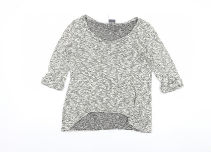 Womens UK Size S Sparkle & Fade Grey Pullover Jumper