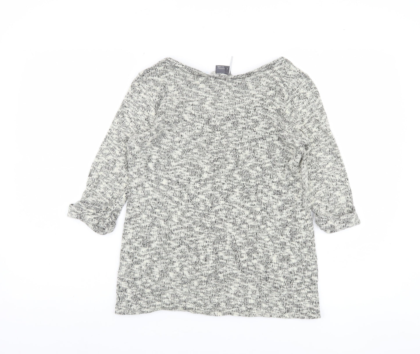 Womens UK Size S Sparkle & Fade Grey Pullover Jumper