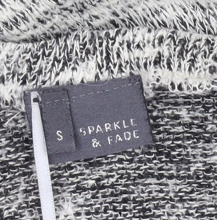 Womens UK Size S Sparkle & Fade Grey Pullover Jumper
