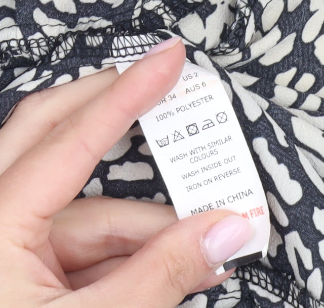 NAANAA Women's Animal Print Midi Skirt Size 6