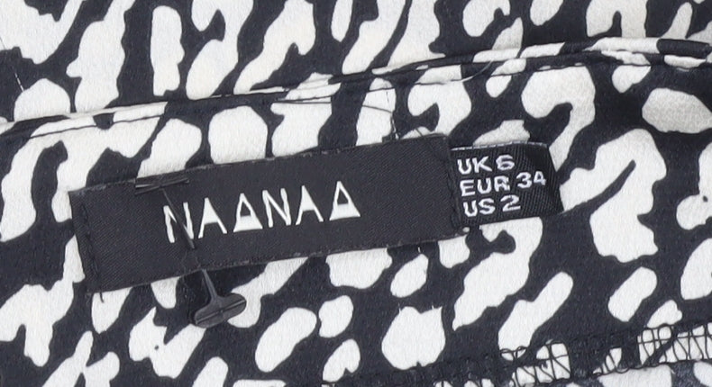 NAANAA Women's Animal Print Midi Skirt Size 6