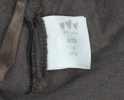 Marks and Spencer Women’s Brown Long Beaded Skirt, Size 16