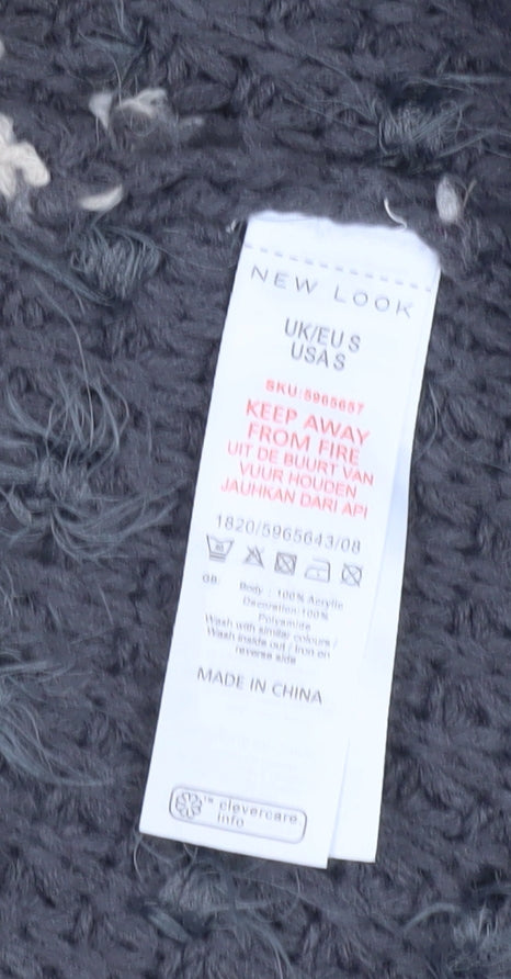 Womens UK Size S New Look Grey Cardigan Jumper