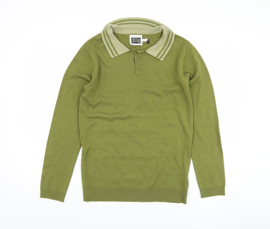 Womens UK Size S Reclaimed Vintage Green Jumper Jumper