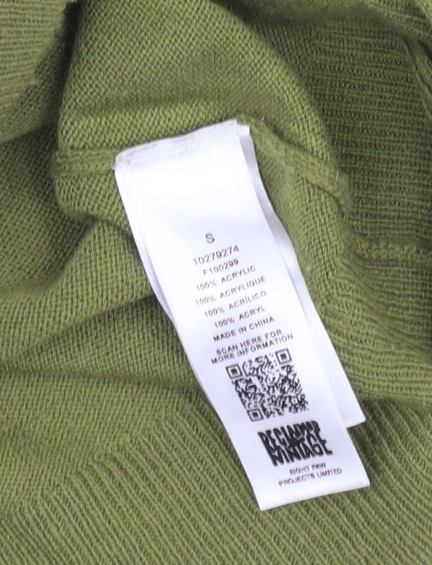 Womens UK Size S Reclaimed Vintage Green Jumper Jumper