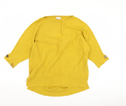 Womens UK Size M Monsoon Yellow Tunic Jumper