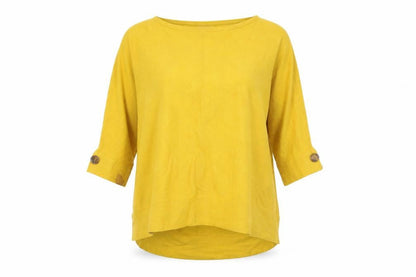 Womens UK Size M Monsoon Yellow Tunic Jumper