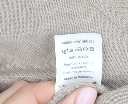 Bonmarché Women Beige Knit Skirt Size 12 Button Accents