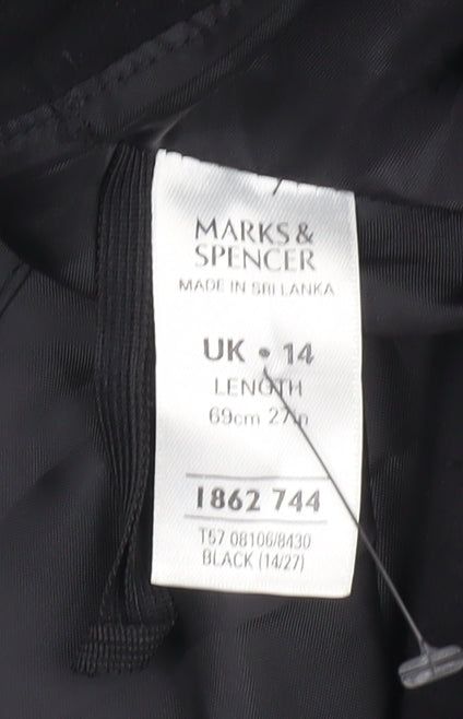 Marks and Spencer Women's Black Knee Length Skirt