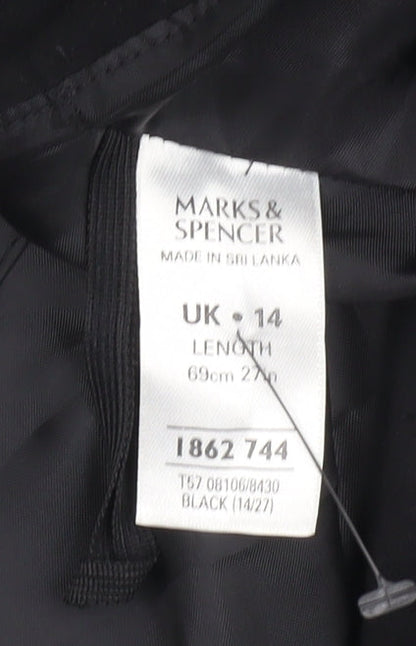 Marks and Spencer Women's Black Knee Length Skirt