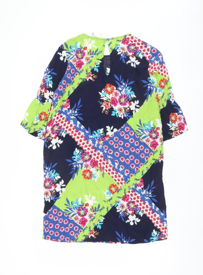Next Women's Multicoloured Floral Shift Dress, Size 8