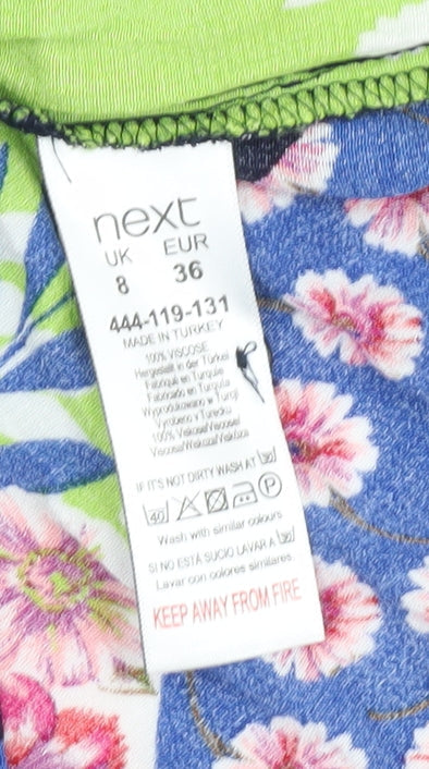 Next Women's Multicoloured Floral Shift Dress, Size 8