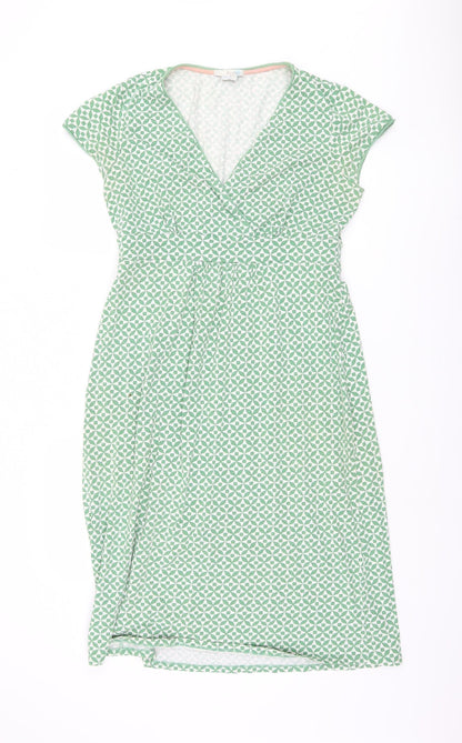 Boden Women’s Green Geometric Shift Dress UK 12