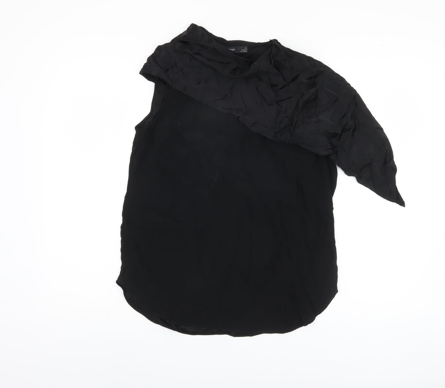 Womens UK Size 10 Marks and Spencer Black Basic Blouse
