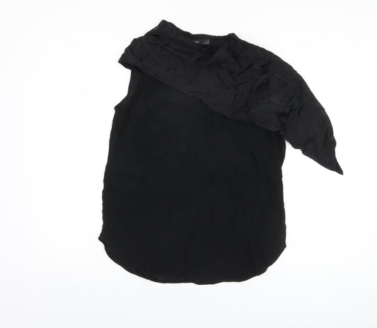 Womens UK Size 10 Marks and Spencer Black Basic Blouse