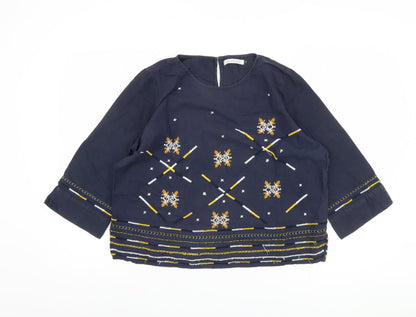 Womens UK Size 14 Maison de Nimes Blue  Blouse
