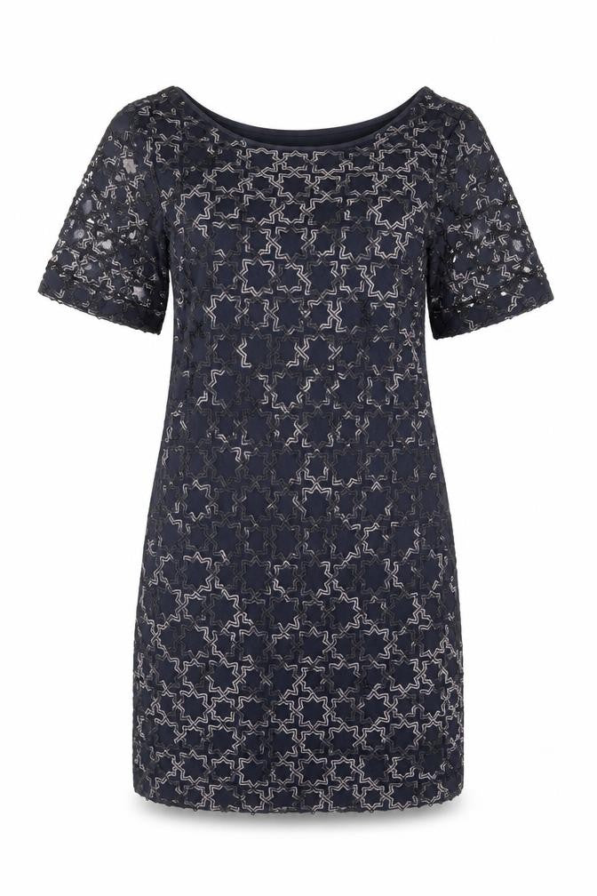 Monsoon Women's Blue Short Sleeve Dress Size 8