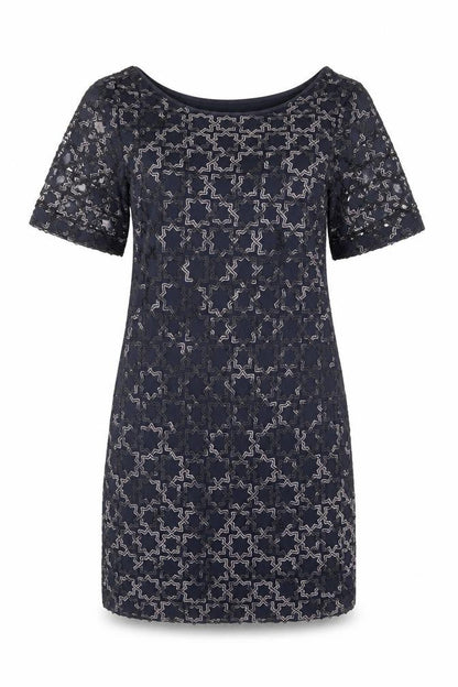 Monsoon Women's Blue Short Sleeve Dress Size 8