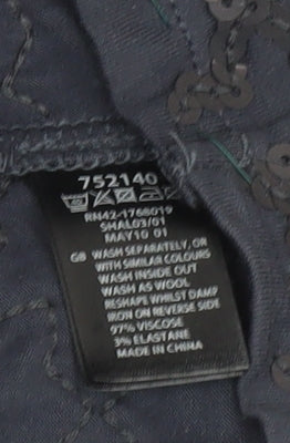 Monsoon Women's Blue Short Sleeve Dress Size 8