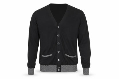 Mens UK Size M Simon Carter Black Cardigan Jumper