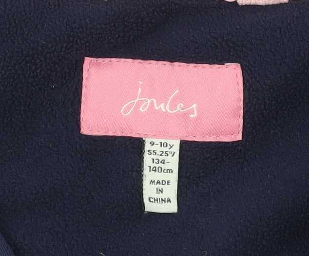 Joules Girls Blue Hooded Parka Coat Age 9-10