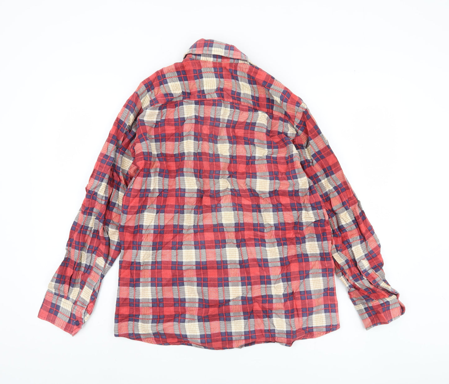 Woodland Men's Red Plaid Cotton Shirt L Casual