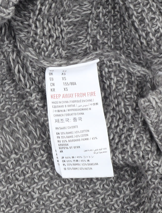 Womens UK Size XS American Eagle Outfitters Grey Pullover Jumper