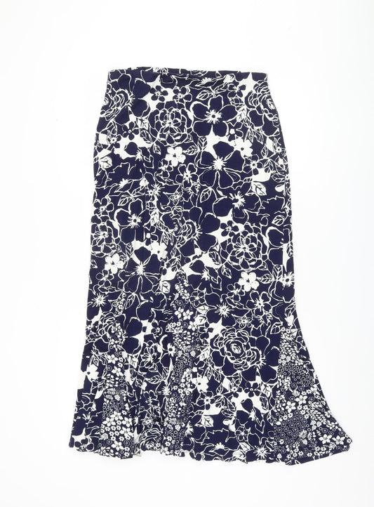 Marks and Spencer Women’s Blue Floral Midi Skirt