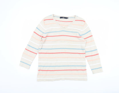 Womens UK Size S Isle Essentials Beige Pullover Jumper